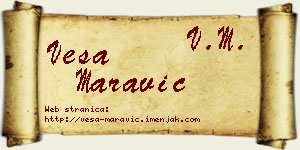 Vesa Maravić vizit kartica